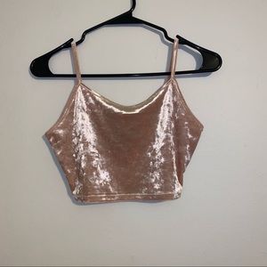 Forever 21 Velvet Crop Top Tank